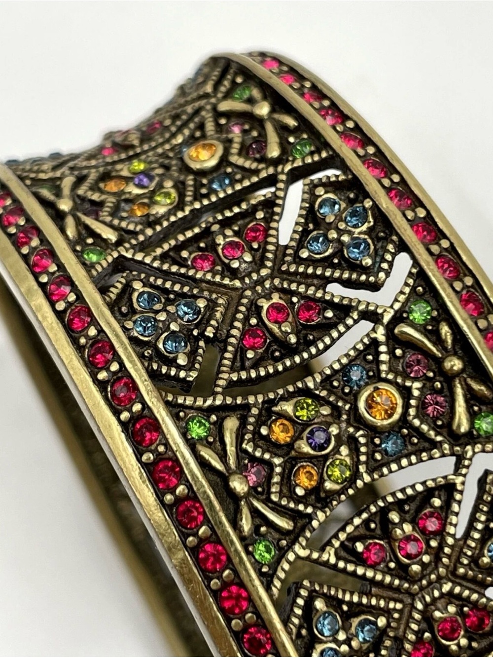 Heidi Daus "Byzantine Beauty" hinged bangle bracelet - Picture 5 of 7